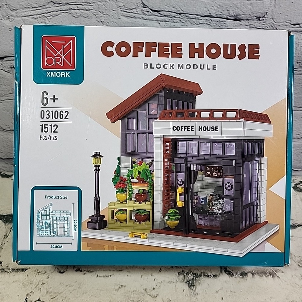 XMORK Coffee House Block Module Building Kitโ Set Ages 6+ 031062 1512 Pcs
